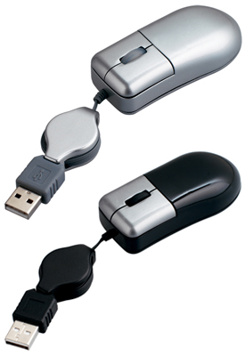 Retractable Cable Mini Optical Mouse