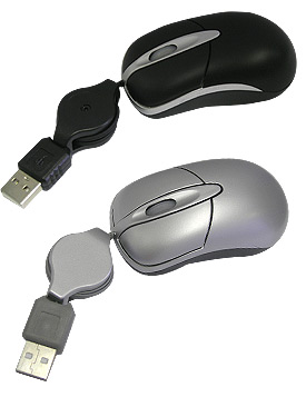 Retractable Cable Mini Optical Mouse